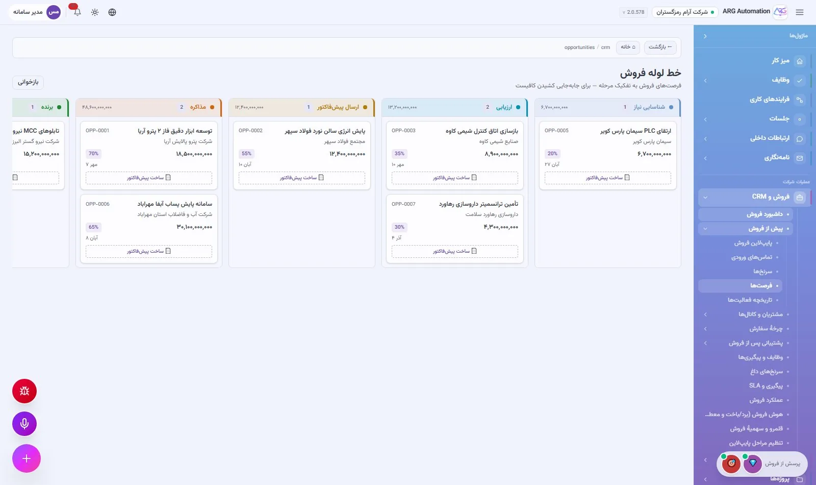 فروش و مدیریت ارتباط با مشتری