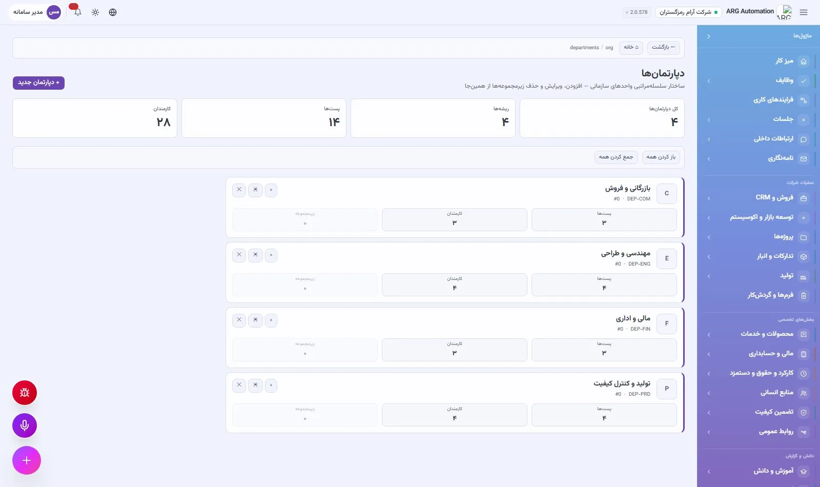 دپارتمان‌ها