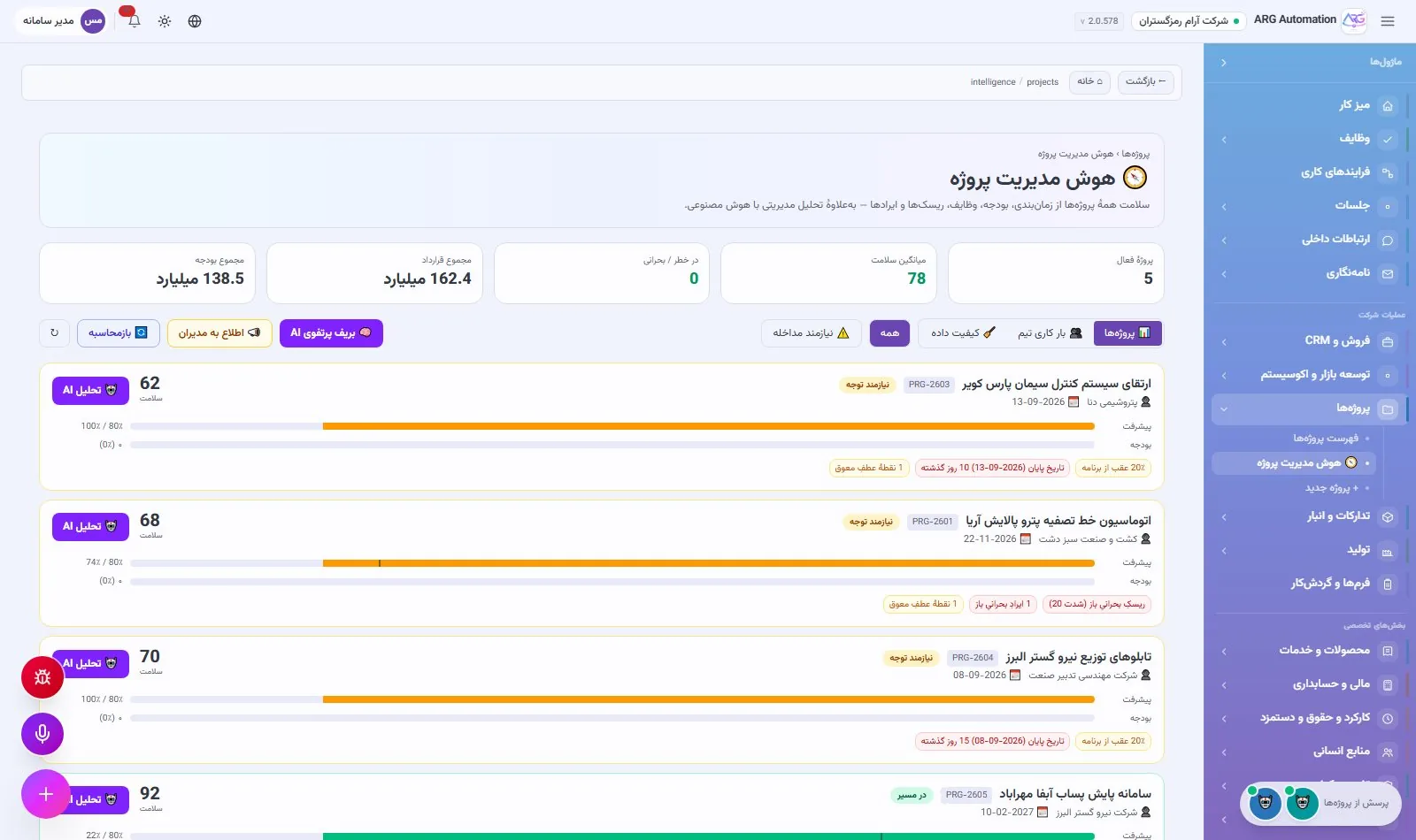 هوش پروژه