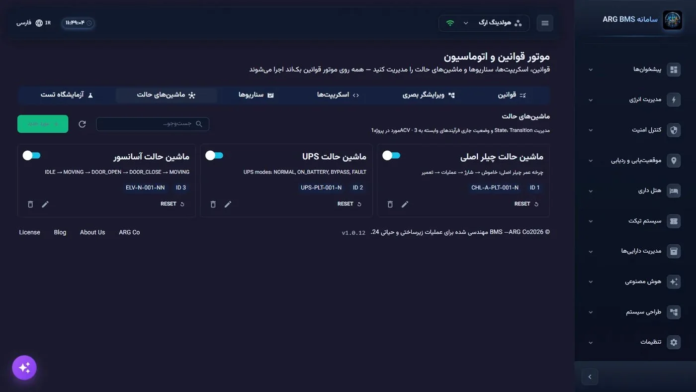 زبانهٔ ماشینهای حالت با کارت هر ماشین